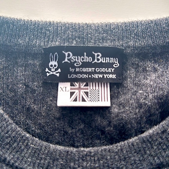 Men's Psycho Bunny Gray Cable Sweater!! - Picture 4 of 6